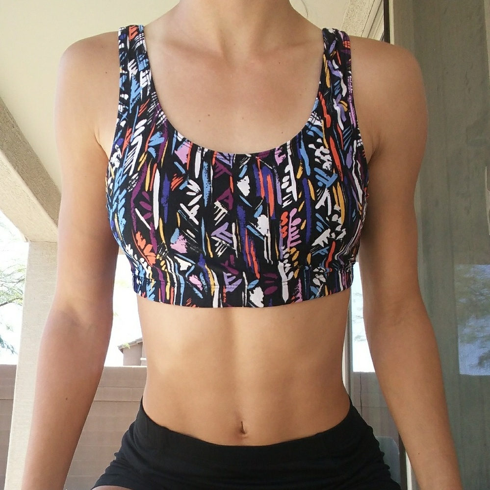 Retro Sports Bra/Crop Top